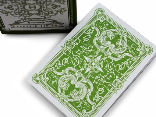 Ideal for magic performances, card flourishing, or a simple Friday evening poker game, the Viridian deck is a limited edition. Designed by Ade Suryana and created by TriKard Projects, the deck boasts a custom vintage