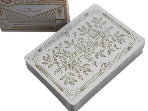 Produced by Theory11, the White Monarchs Limited Ed. is a luxury deck meant to meet even the most exigent requirements. Similar to the original Monarch decks, this limited edition features a gorgeous, embossed tuck case