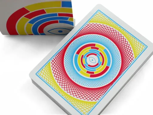 You'll be entranced how the card backs in our new deck, Wonder Playing Cards, have a swirling pattern of intricate lines and colors to create a hypnotic spell. It's like a time warp when spun