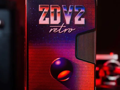 THIS VARIANT IS NOT GILDEDThe Retro ZDV2 playing cards by December Boys is a limited edition deck which is heavily inspired by the 80s and vaporwave aesthetic, that aims for a nostalgic, retro futuristic look.Our